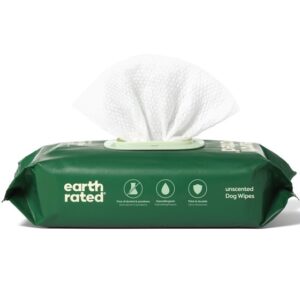 Earth Rated Unscented Dog Wipes, 100 Count