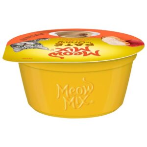 Meow Mix Pate in Gravy With Real Chicken & Tuna, Wet Cat Food, 2.75 oz Cup