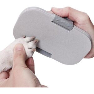 Dog Scratch Pad for Nails Dog Nail Sandpaper Board with Elastic Handle